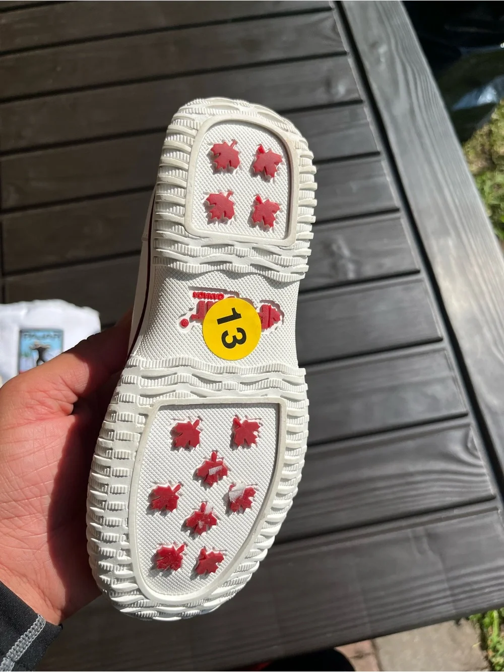 Pajar White Tall Lace-Up Winter Boots with Red Accents unisex big kids sz 13